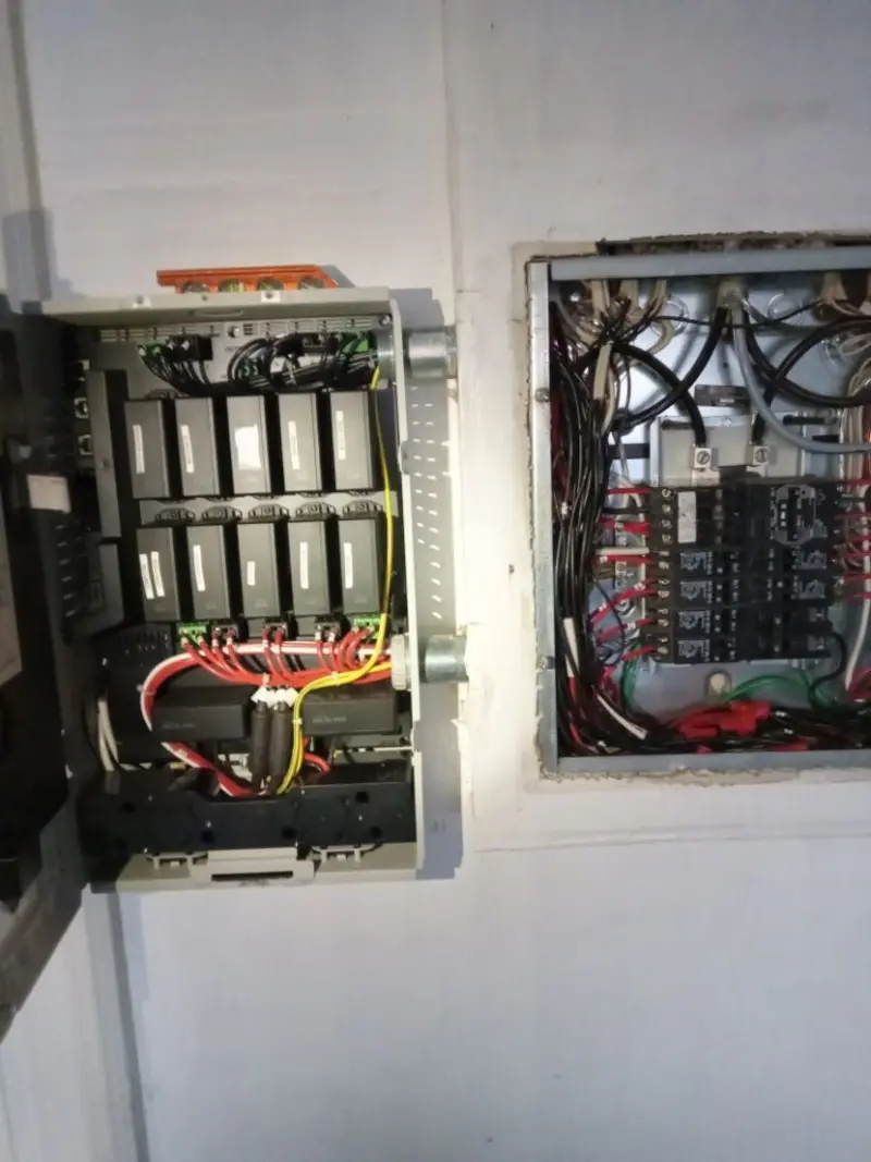 Electrical panel upgrade completed for Security Camera Wiring in Rochester